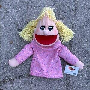 Puppet Partner Blonde Caucasian Pig Tail Plush NWT Jenny